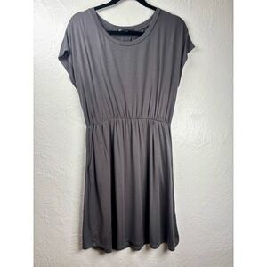 Wantable T-Shirt Dress Womens Large Gray Modal Lagenlook USA Minimalist Capsule